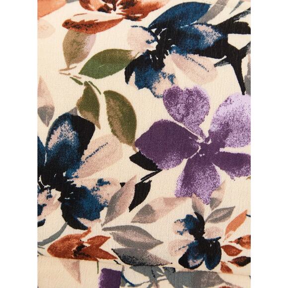 Torrid Mini Gauze Lace-Up Skater Dress Bell Sleeve Floral Plus Size 3 3X Boho - Picture 5 of 16